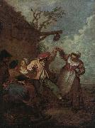 Jean-Antoine Watteau Peasant Dance oil painting on canvas